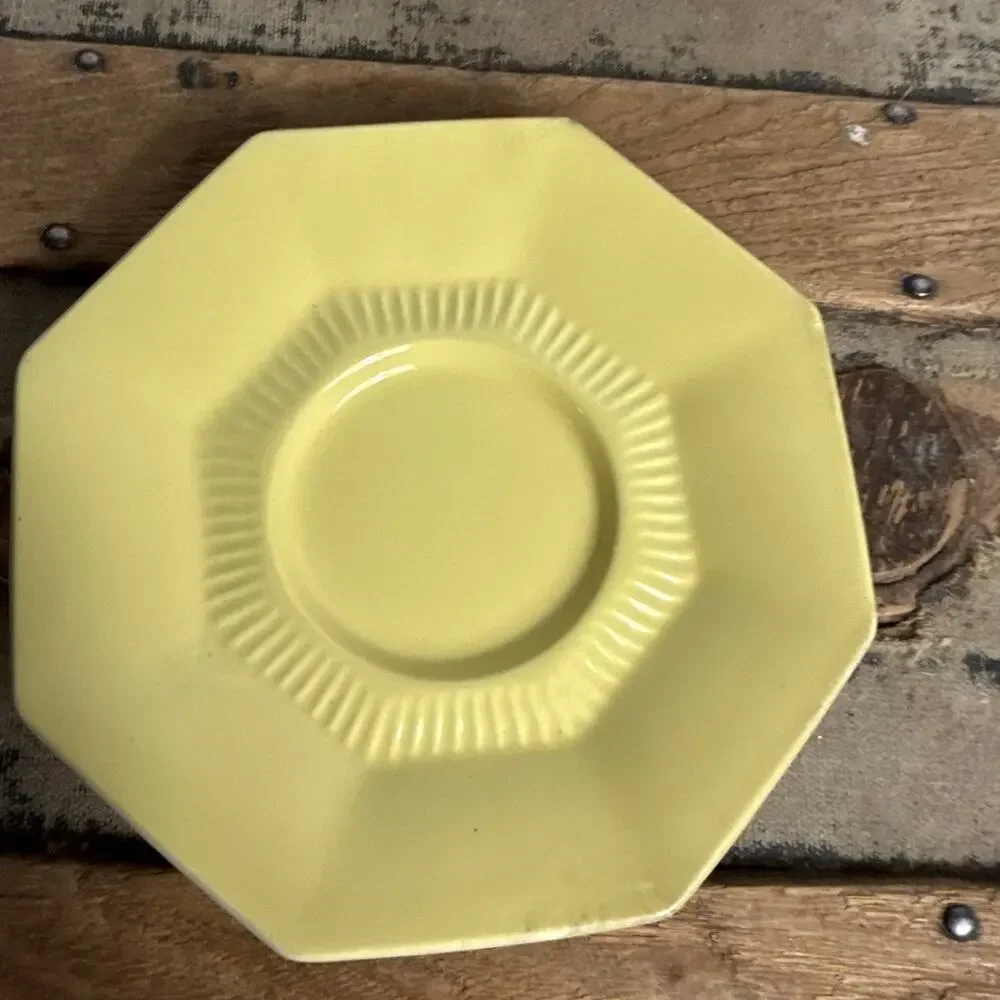 Vintage Nikko Classic Collection Daffodil Yellow Octagonal Saucer Plate